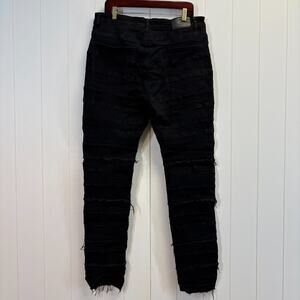 Esntl Labs Mens Patchwork Goth Grunge Streetwear Jeans Size 38 Skinny Edgy‎ Punk